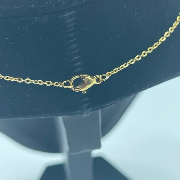 Gold Family Charm Necklace Chain Clasp - Picture 3 of 5